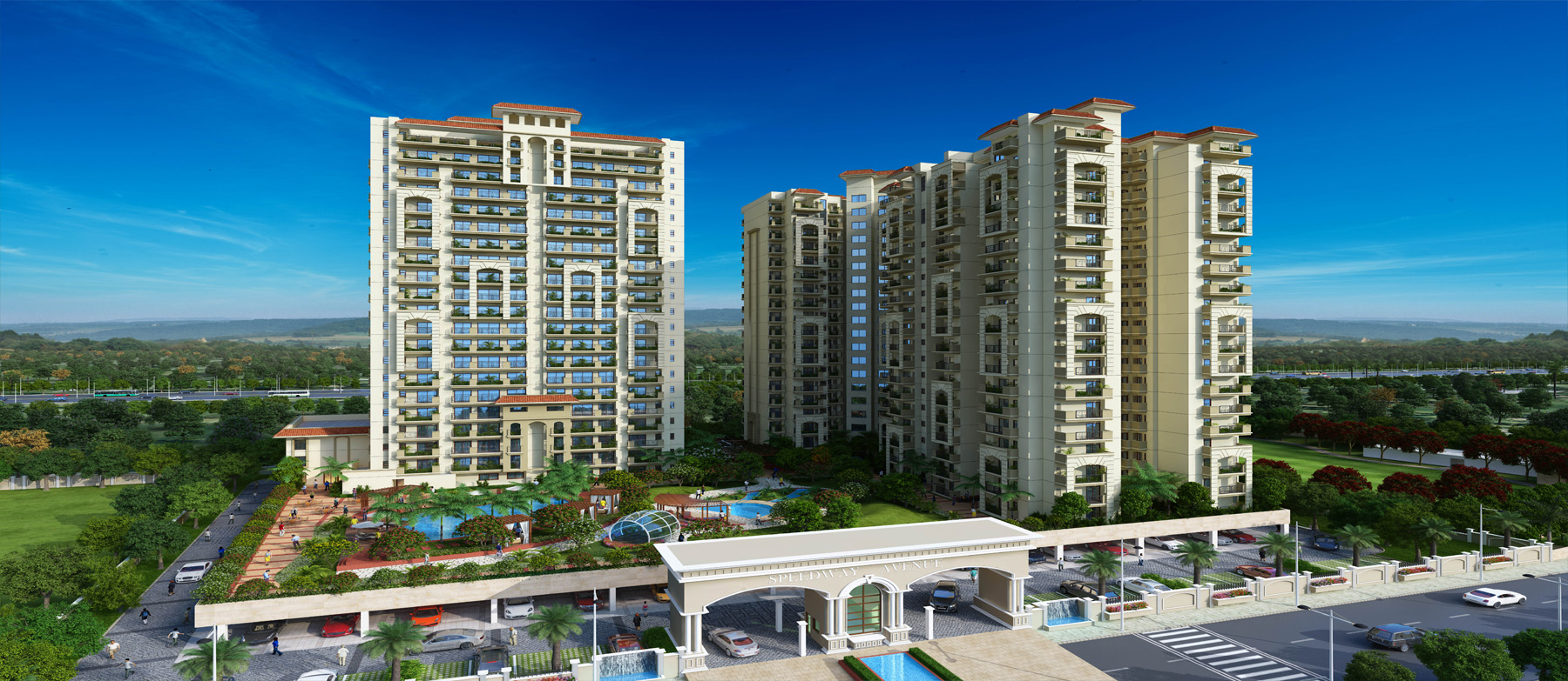 SPEEDWAY AVENUE Shopping Complex in Ghazibad - Upper View
